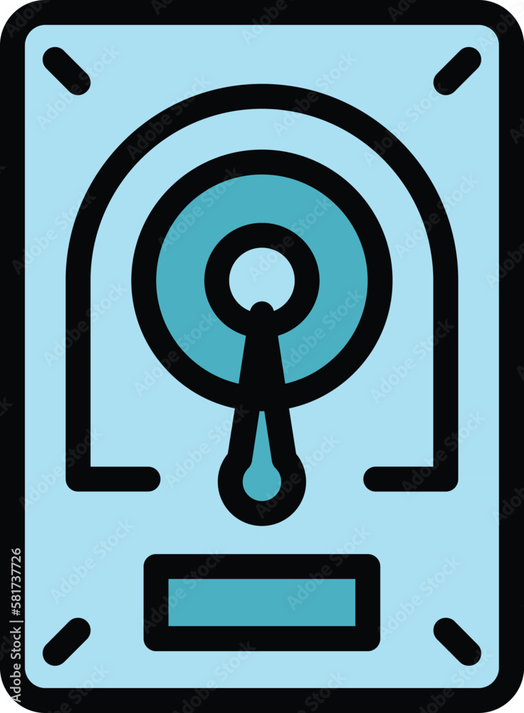 Poster backup device icon. outline backup device vector icon for web design isolated on white background co