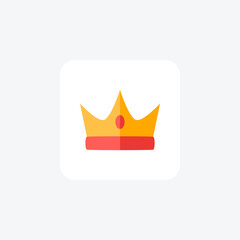 Award, crown, king fully editable vector icon

