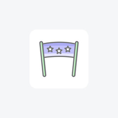 Party decoration  banner fully editable vector icon

