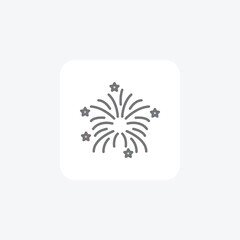 Celebrations party fire fully editable vector icon

