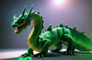 Fototapeta premium Dragon. Fantastic monster. Big scary creature. Generative AI.