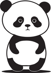 A cute cartoon panda, vector illustration. 