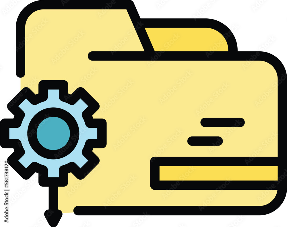 Poster backup settings icon. outline backup settings vector icon for web design isolated on white backgroun