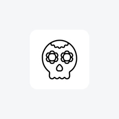 Dia de los muertos festival fully editable vector icon

