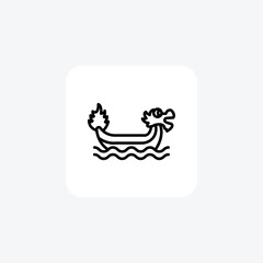 Dragon boat festival fully editable vector icon

