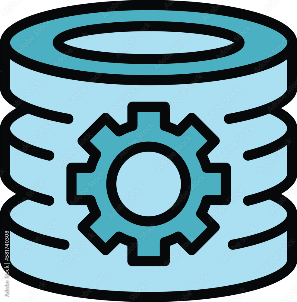 Poster server settings icon. outline server settings vector icon for web design isolated on white backgroun