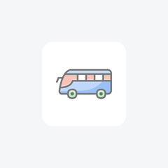 Transportation ,bus icon fully editable vector icon

