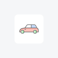 Transport car fully editable vector icon

