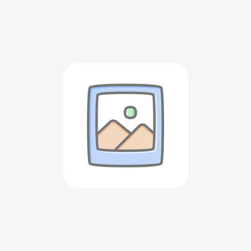 Gallery landscape icon fully editable vector icon

