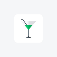 Cocktail fully editable vector icon

