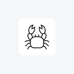 Forest animal ,crab fully editable vector icon

