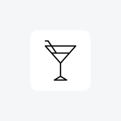 Cocktail fully editable vector icon

