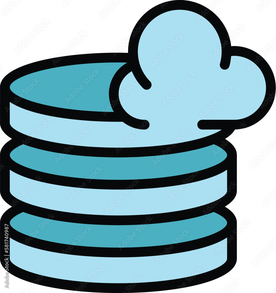 Poster server cloud icon. outline server cloud vector icon for web design isolated on white background colo
