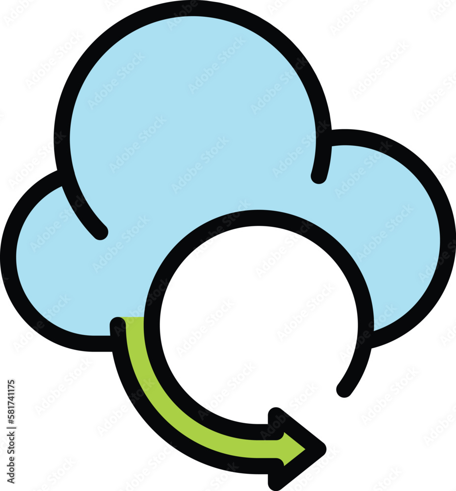 Poster cloud refresh icon. outline cloud refresh vector icon for web design isolated on white background co