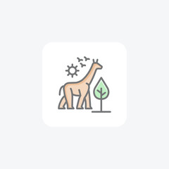 Animal park fully editable vector icon

