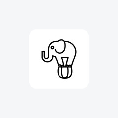 Animal circus festival fully editable vector icon

