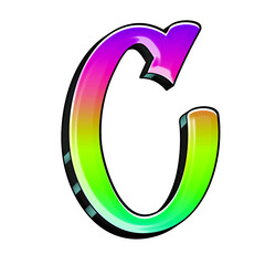 Graffiti Colorful Alphabet Set, includes font or letters, numbers, punctuation marks, symbols and shapes