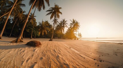 Tropical Paradise" or "Coconut Palm Beach" or "White Sand Lagoon".Generative AI