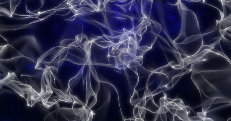 Abstract gray transparent smoke from a fiery background