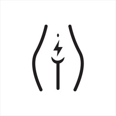 pain during menstruation icon, vector, illustration, symbol