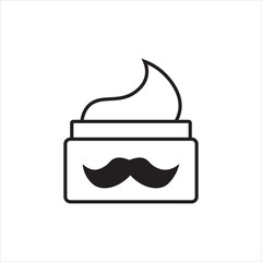 beard and mustache styling product icon, vector, illustration, symbol
