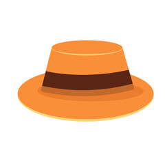 Classic vintage hat on transparent background