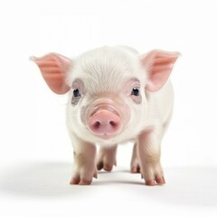 Pink pig isolated, Ai Generated