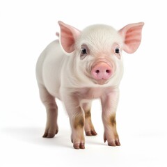 Pink pig isolated, Ai Generated
