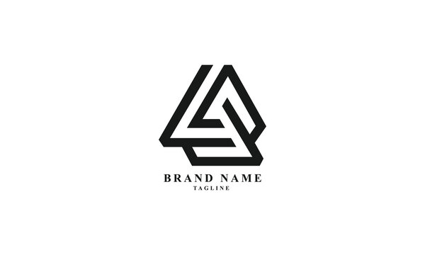 LDP, LDE, LSE, Abstract initial monogram letter alphabet logo design
