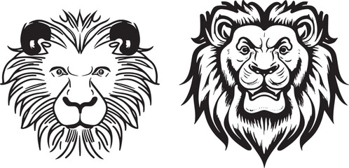 lion head vector