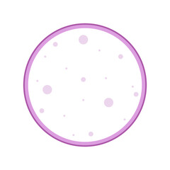 Taro slice isolated on white background. Vector illustration.