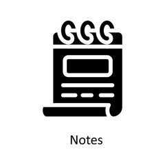 Notes Vector  Solid Icons. Simple stock illustration stock