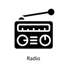 Radio Vector  Solid Icons. Simple stock illustration stock