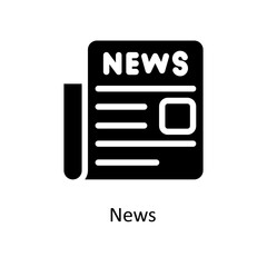 News Vector  Solid Icons. Simple stock illustration stock