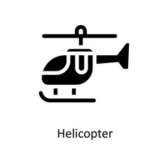 Helicopter Vector  Solid Icons. Simple stock illustration stock