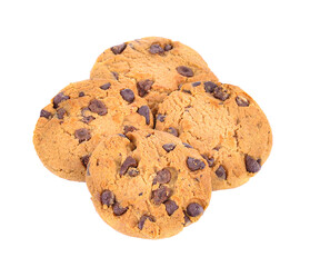 Chocolate chip cookie on transparent png