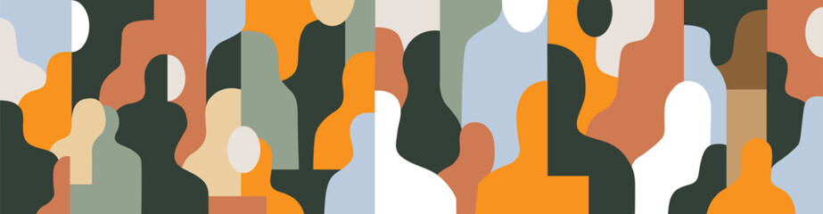  modern people abstract vector illustration , background design element