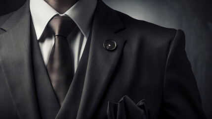 Power and Elegance: Black Suit Business, Generative AI