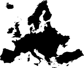 Europa Silhouette - Karte © fotografiedk