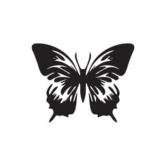 Butterfly Icon, Moth Symbol, Insect Silhouette, Butterflies Pictogram, Butterfly Vector Illustration