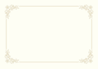 Blossom floral natural botanical frame banner antique golden decorative ornate vintage line vector illustration