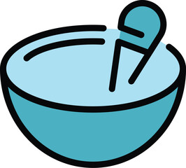 Spiritual bowl icon. Outline Spiritual bowl vector icon for web design isolated on white background color flat