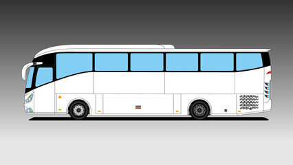 Obraz na płótnie Canvas Realistic Bus Side View