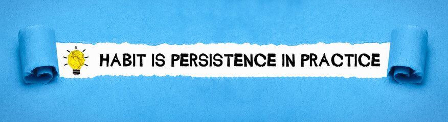habit is persistence in practice	
 - obrazy, fototapety, plakaty