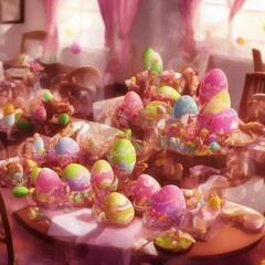 Easter egg, Party, Colorful, Generative AI