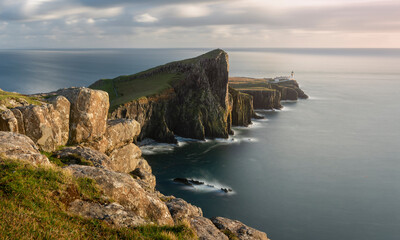 Fototapeta na wymiar Neist Point Lighthouse, Isle of Skye