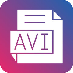 Vector Design AVI Icon Style