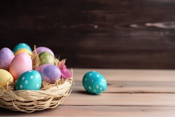 Fototapeta na wymiar eggs in a basket