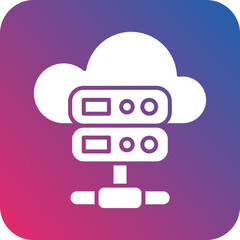 Vector Design Cloud Server Icon Style