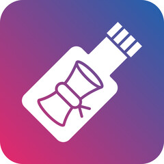 Vector Design Message In A Bottle Icon Style